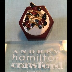 Andrew Hamilton Crawford Butterfly Ring Size 7 New